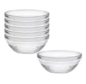 Duralex Made In France Lys Stackable Glass Bowl 4 1/8 Inch Set of 6 I - Picture 1 of 1