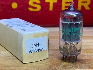 Sylvania 6189W 12AU7A ECC82 Vacuum Tube Gray Plates Tested 100%GM - Picture 1 of 3