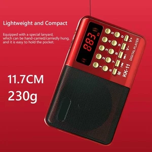 Mini Portable FM Radio Radio w/Retractable Antenna USB Rechargeable Handheld Dig - Picture 1 of 6