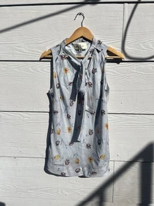 Trelise Cooper Tiptoe through tulip silk floral sleeveless top Size AU 12 US 10 - Picture 1 of 11
