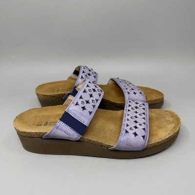 Sandalias Naot Susan de cuero púrpura adornadas con estrás talla 38 EE. UU. 7 Foto 1 de 4