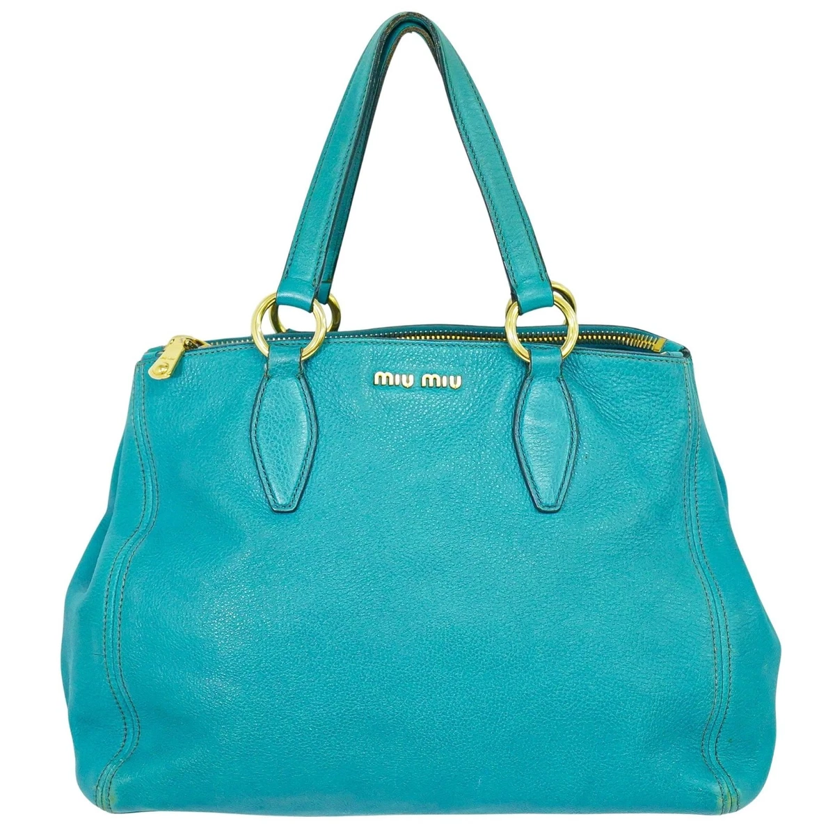 Blue Leather Exterior Miu Miu Bags & Handbags for Women for sale