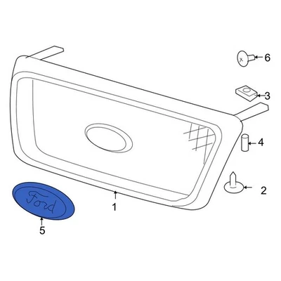 For Ford F-150 2004-2006 Ford CL3Z8213D Front Grille Emblem Foto 1 de 4