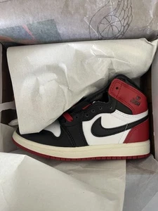 Air Jordan 1 Retro OG High PRESCHOOL Black Toe Reimagined Shoes FD1412-106 12.5C - Picture 1 of 4