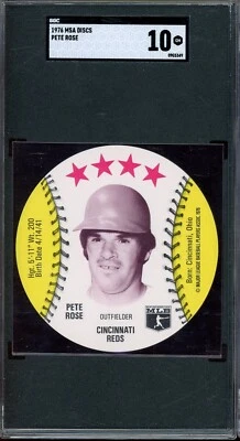 1976 MSA Discs Baseball Pete Rose SGC 10 - Image 1 of 2