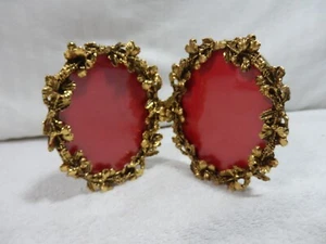 VINTAGE BRASS - ORMULO FLORAL DOUBLE PHOTO FRAME 8"×5" - - Picture 1 of 7