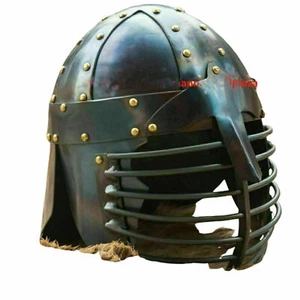Vintage Viking Persian War Helmet Halloween Costume Armor Helmet Craft Gift - Picture 1 of 3