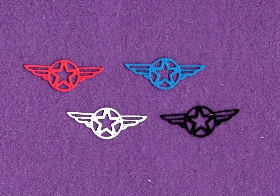 Tarjetas de álbum de recortes troquelados AIRFORCE INSIGNIA militares EE. UU. Foto 1 de 1