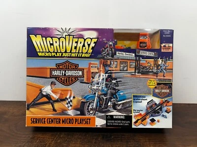 Microverse Harley Davidson Service Center Micro Playset (1996) KENNER Vintage Foto 1 de 4