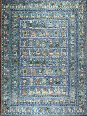 Oushak Vintage Grey Hand-Knotted Turkish Rugs to decor living room ethnic rugs. - Image 1 of 4