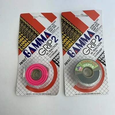 2 Packs New Old Stock Gamma Grip Non-Slip Grip Tape Tennis Racquet Vintage Prop - Image 1 of 4