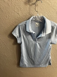 Girls Slazenger size XS Polo Style Blue Uniform Shirt - Picture 1 of 6