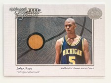 2001 Fleer Hardwood Jalen Rose Feel The Game Classics Piece Of The Court 