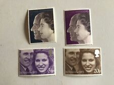 Great Britain #683-684 ,707-708..silver wedding and princess anne Mark phillips