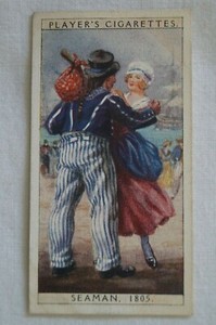 History of Naval Dress Vintage 1930 Pre WWII John Player Card Seaman 1805