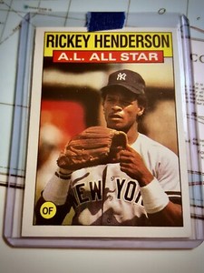 1986 Topps RICKEY HENDERSON #716 All Star