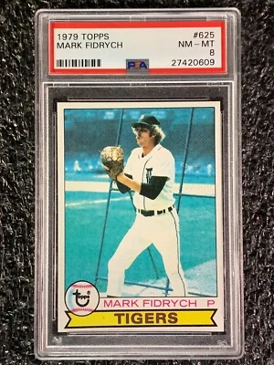1979 Topps Baseball #625 Mark Fidrych PSA 8 - Image 1 of 2