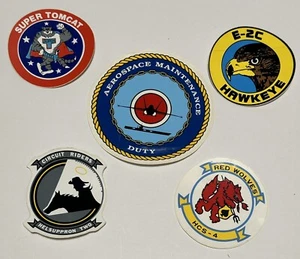 Vintage Military Decal Sticker Lot Air Force Army Navy USA USAF 4" 6” Grumman - Picture 1 of 7