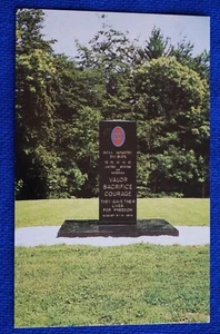 WW II US Army 30th Infantry Division Memorial Monument, Mortain, France Postcard - Bild 1 von 5