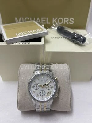 Michael Kors MK5057 Ritz Silver Dial Two Tone Stainless Steel Band Women's Watch - Image 1 of 2