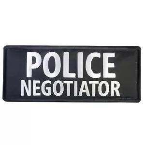 POLICE NEGOZIATOR Big XL 10x4 pollici toppa chiusura tattica ricamata - Foto 1 di 6