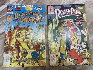 DISNEY ROGER RABBIT COMICS TOON TOWN #5 & #4 BIG TROUBLE IN TOON TOWN VERY NICE - Picture 1 of 24