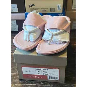 Cole Haan Womens Sandals Air Rio Thongs Slip On Leather Pink Size 9B NIB - Picture 1 of 13