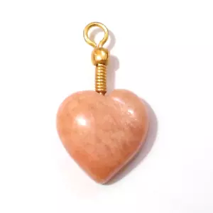 100 % natürlicher Pfirsich Amazonit Cabochon Bohrer Herzform 13,20 crt loser Edelstein - Bild 1 von 7