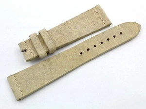 Beige Strap Band Leather Mohawk Made In Italy Handmade Genuine Leather Vintage - Picture 1 of 5