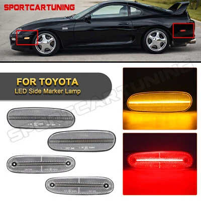 For 00-05 Toyota Celica MR2 Spyder Clear LED Side Marker Lights BumperSigna Lamp - Image 1 of 4