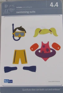 QuicKutz Swimming Suits 4x4 1 cutting dies REV-0265-S - Picture 1 of 2