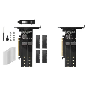 M.2 NVME PCIE 3.0 X16 HDD Adapter Controller Adapter Board M Key Supports Raid - Afbeelding 1 van 18