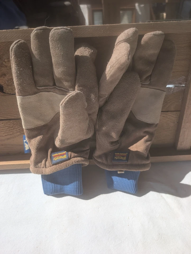 Wells Lamont подлинный гидрагид коричневый кожаный Thinsulate зимние перчатки с манжетами - Изображение 1 из 2