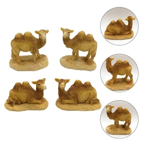 Pequeñas figuras de camello de dibujos animados de 4 piezas mini decoraciones de paisaje - Imagen 1 de 12