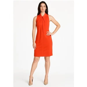 Black Halo Damen ärmellos Twist Neck Etuikleid-rot Karriere Größe 12 - Bild 1 von 9