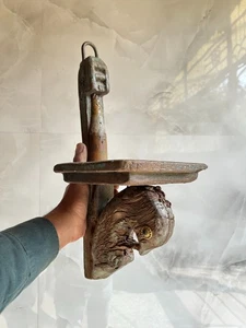 ANTIGUO ESTANTE DE PARED COLGANTE DE PARED DE MADERA MACIZA VINTAGE ESPEJO/IMAGEN/JARRÓN SOPORTE PARA VELAS - Imagen 1 de 23