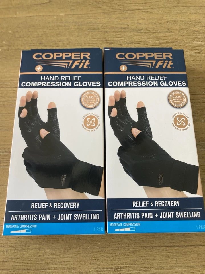 Copper Fit CFHRLXL111318 Hand Relief Compression Gloves - Large/Extra Large
