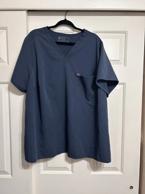 Figs Catarina Scrub Top Womens 5XL Bluish Grey  Sleeve Technical Medial - Image 1 of 3