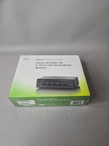 Nuevo conmutador de escritorio Gigabit Cisco SG100D-05 5 puertos sellado - Imagen 1 de 5