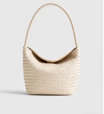 Madewell Leather The Handwoven Shoulder Bag Purse Alabaster - Image 1 of 4