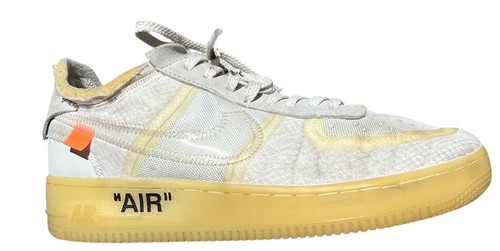 A04606 100 Off White x Nike Air Force 1 osso chiaro bianco taglia 8 5 US