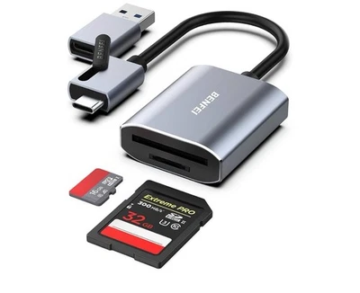 Benfei Memory Card Reader 4In1 Usb 3.0 Usb-C To SD Micro SD MS CF - Image 1 of 4