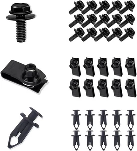 35 PIEZAS Clips de cubierta de motor de automóvil Tornillos Pernos Retenedores de empuje para Infiniti/Nissan - Imagen 1 de 7