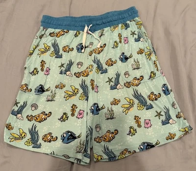 Men Medium Little Sleepies PJ Sleep Shorts Disney Finding Nemo Dory Bamboo Blue - Image 1 of 4