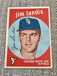 1959 Topps Baseball Jim Landis Chicago White Sox Card #493 - EX+ Free Shipping - Picture 1 of 2