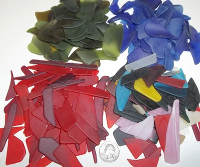 Vidrio de mar variedad tamaño mediano ~ azul, verde, rojo, vidrio artesanal, vidrio caído, 8 oz Foto 1 de 4