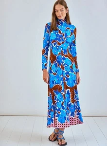 Vestido midi Anthropologie Hunter Bell manga larga ajustado cuello alto (talla L) - NUEVO - Imagen 1 de 7