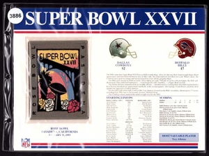 Parche Willabee Ward NFL Super Bowl XXVII Dallas Cowboys & Buffalo Bills 1993 - Imagen 1 de 1