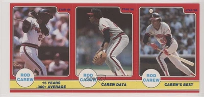 1986 Star Rod Carew Panels Rod Carew #19-21 HOF - Image 1 of 2