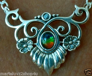 ¡Único en su tipo! Gargantilla collar solitario Ammolite envío gratuito en EE. UU. - Imagen 1 de 8